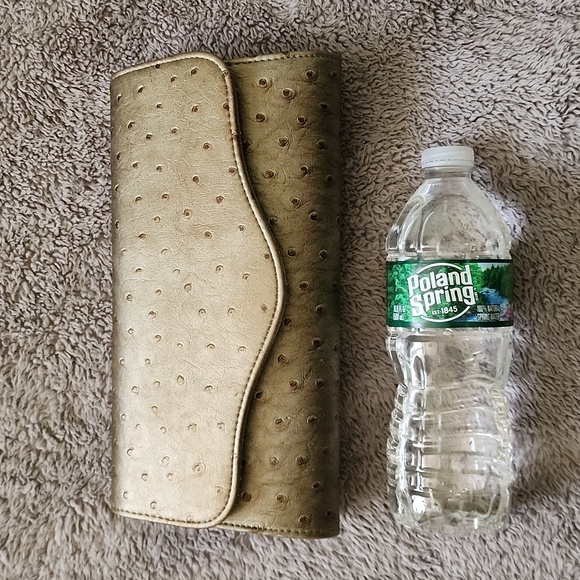 Woman shoulder cross body handbag clutch faux ostrich sexy party - Picture 2 of 8